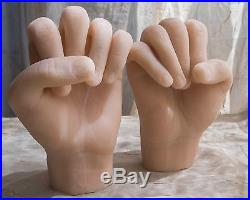 Pose-able Pair of Female Silicone Mannequin Hands Display Model Prop Lifesize