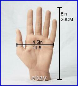 Pose-able Pair of Male Silicone Mannequin Hands Display Model Prop Lifesize