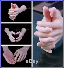 Pose-able Pare Silicone Male Mannequin Hands Display Model Prop Large
