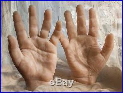 Pose-able Pare Silicone Robust Male Mannequin Hands Display Model Prop Large