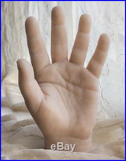 Pose-able Pare Silicone Robust Male Mannequin Hands Display Model Prop Large