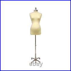 Pregnant Female Off White Maternity Dress Form Mannequin Torso with Wheel Base
