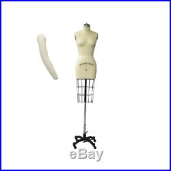 Pro Adult Female Half Body Pinnable Mannequin Dress Form with Arm Size 6