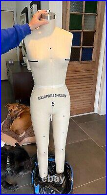 Pro Female Full Body Linen Size 6 Pinnable Dress Form Mannequin