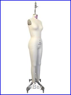 Professional Female Full Body Dress Form w Collapsible Shoulder & Arms SZ 8