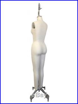 Professional Female Full Body Dress Form w Collapsible Shoulder & Arms SZ 8