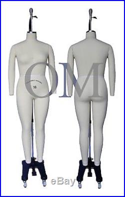 Professional Female Full Body Mannequin Dress Form, WithArms Size 16 (wfcs 16+2)