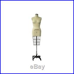 Professional Female Half Body Dress Form with Collapsible Shoulders + Arm (Size 6)