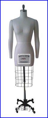 Professional Female Mannequin Dress Form, WithHeavy Base & Arms, Size 10 ncs 10+2
