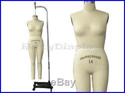 Professional Pro Female Working dress form, Mannequin, Full Size 14