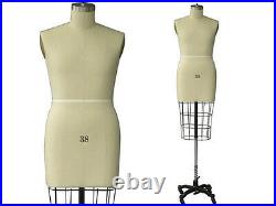 Professional Pro Working dress form, Mannequin, Male Half Size 38, withHip