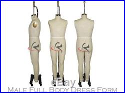 Professional Working Dress form, Male Mannequin, Full Size 40, withLegs