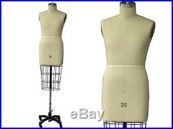 Professional Working Dress form Mannequin Male Half Hip Size 36