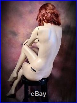 ROOTSTEIN Female Mannequin Full Realistic Sitting Seated Original Vintage UK