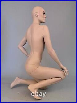 ROOTSTEIN Mannequin Full Realistic Female Kneeling Yasmin LeBon Glass Eyes Teeth