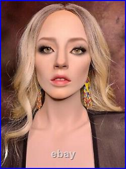 ROOTSTEIN Realistic KATE MOSS Full Size Female Mannequin Glass Eyes & Teeth Vtg