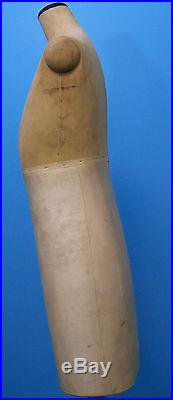 Rare Antique Early 1920's Girl Woman Mannequin Dress Form w Gilted Wood Stand