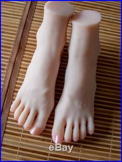 Rare HQ Lifelike Silicone female foot feet legs Shoes Socks Displays Model
