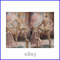 Realistic Adult Sexy Female Fiberglass Full Body Fashion Mannequin with Stool