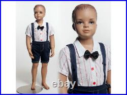 Realistic Child Toddler Kids Fiberglass Mannequin with Molded Hair & Flesh Skin