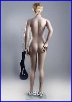 Realistic Female Mannequin, Includes Wig, Large size, Made of Fiberglass (w3)