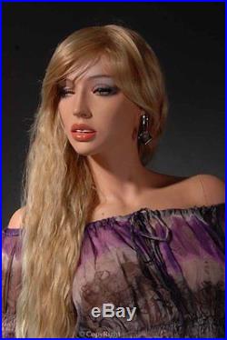 Realistic Female Mannequin, Includes Wig, Made of Fiberglass (lem24)