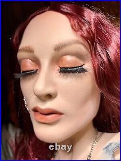 Realistic Female Mannequin PATINA V Full Face Vintage Rare Closed Eyes