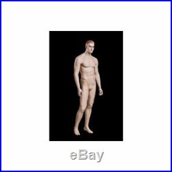 Realistic Full Body Male Mannequin with Molded Hair and Facial Features