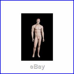 Realistic Full Body Male Mannequin with Molded Hair and Facial Features