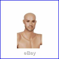Realistic Male Fleshtone Seated Full Body Mannequin with Wig