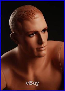 Realistic Male Mannequin, Includes Column, All Made of Fiberglass (gzm5)