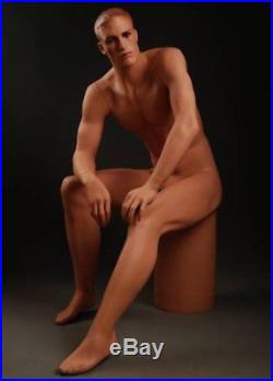 Realistic Male Mannequin, Includes Column, All Made of Fiberglass (gzm5)