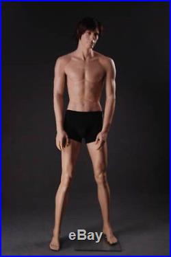Realistic Male Mannequin, Includes Steel Base & Rods, Made of Fiberglass (gm22)