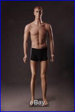 Realistic Male Mannequin, Includes Steel Base & Rods, Made of Fiberglass (gm4)