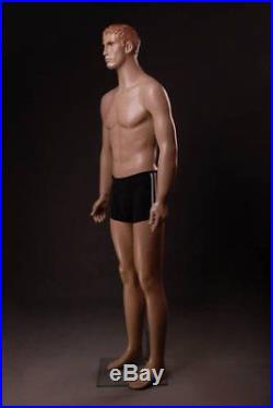 Realistic Male Mannequin, Includes Steel Base & Rods, Made of Fiberglass (gm4)
