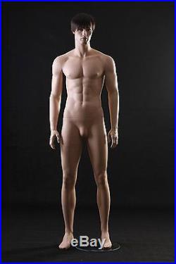 Realistic Male Mannequin, Includes Steel Base & Rods, Made of Fiberglass (mark2)