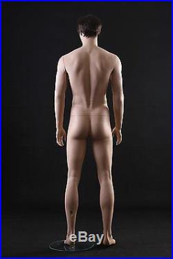 Realistic Male Mannequin, Includes Steel Base & Rods, Made of Fiberglass (mark2)