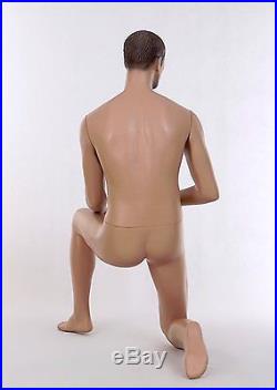 Realistic Male Mannequin, Includes Steel Base & Rods, Made of Fiberglass (tny5)