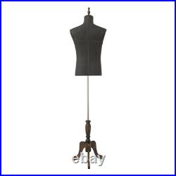 Retro Male Mannequin Dress Form with Adjustable Height 59.05-70.86 in