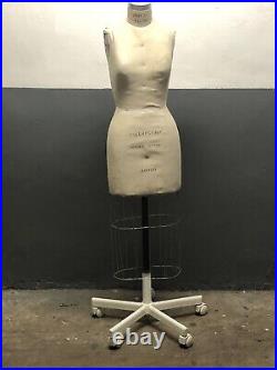 Royal Dress Form Size 7 Junior Model 1998 Collapsible Rolling Base
