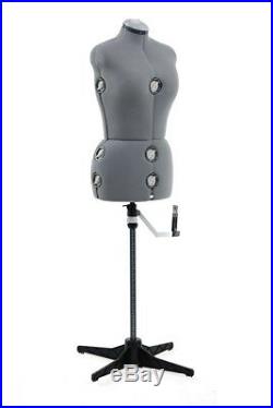SINGER Adjustable Dress Form Mannequin Grey Size Medium/Large