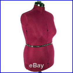 Seamstress Mannequin Torso Adjustable Plus Size Tailors Dressmaking Dress Form