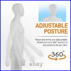 SereneLife 73'' Male Mannequin Torso Dress Form-Detachable, Full Body Stand