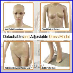 Serenelige 68.9'' Female Mannequin Torso Dress Form Detachable Mannequin Stand