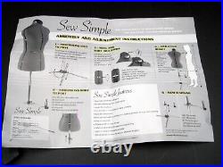 Sew Simple Adjustable Sewing Mannequin Half Body Torso Dress Form with Stand