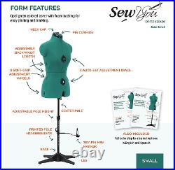 Sew You Adjustable Dress Form, Small, Opal Green