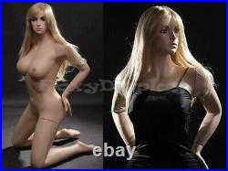 Sexy Big Bust Female Fiberglass mannequin Fleshtone Dress Form Display #MZ-VIS2