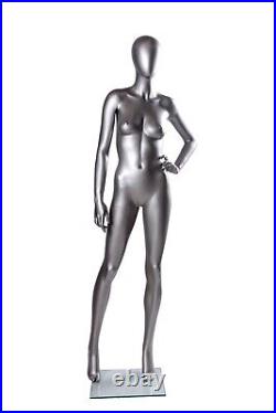 Silver Female Mannequin Matte