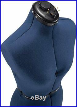 Singer Adjustable Dress Form Sized Medium/Large Blue