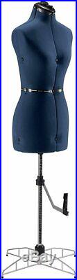 Singer Adjustable Dress Form Sized Small/Medium Blue